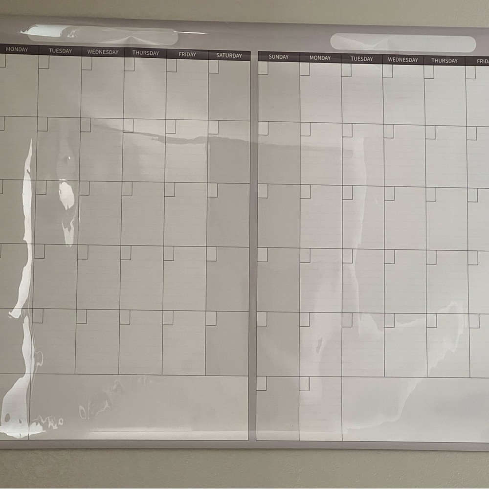 Dry Erase 2 Month Wall Calendar